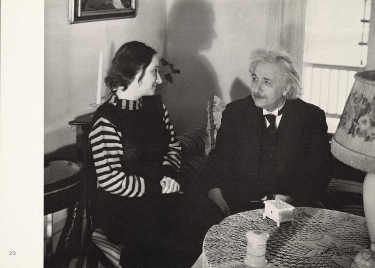 Albert Einstein with daughter Margot, from Einstein Portfolio