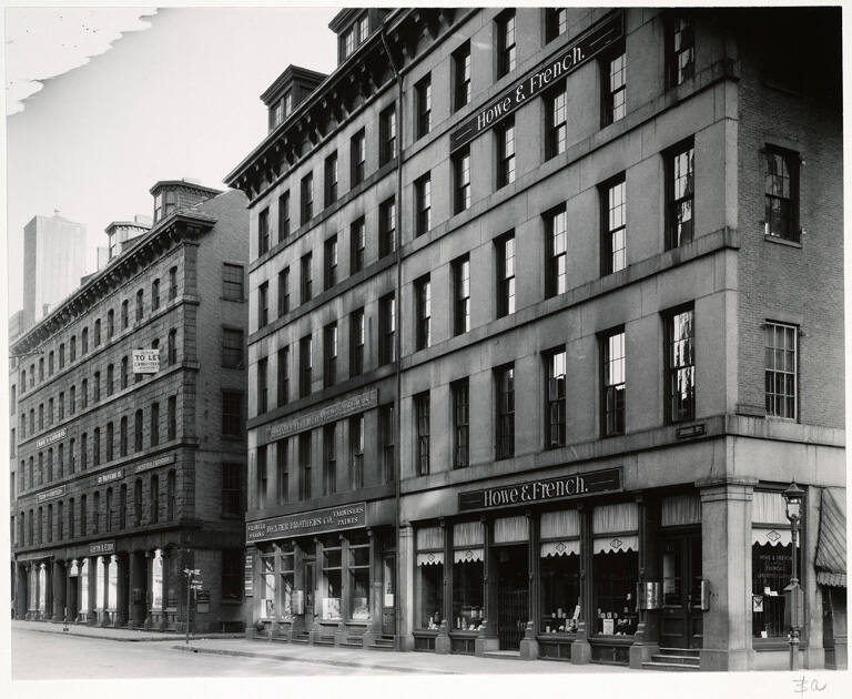 [Masonry shop buildings]