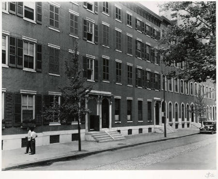 Brick and marble houses, 1406-1420 Spruce Street (1850-60), Philadelphia, Pennsylvania