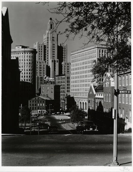 [Street view with skyscrapers]