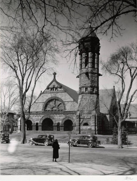 [Massachusetts Romanesque church]