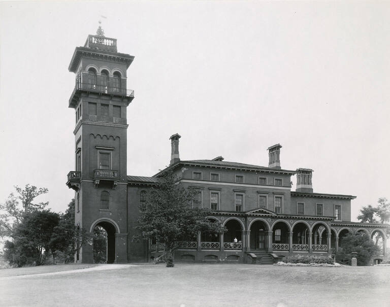 [Italianate mansion with tower]