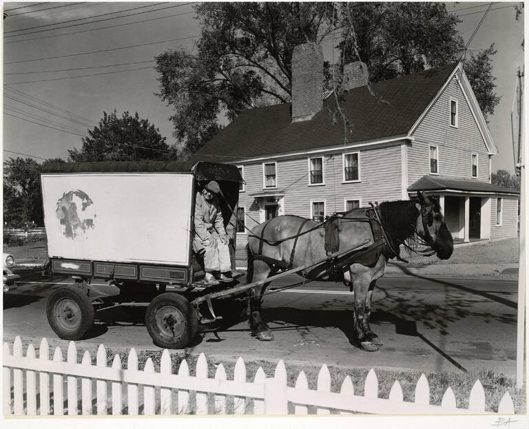 [Horse and wagon, Maine]
