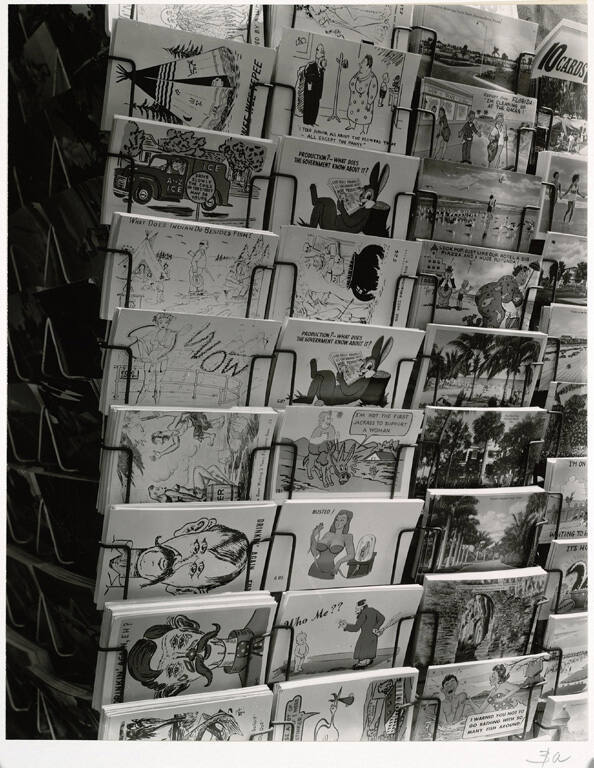 [Postcard display, 819 Main Street, Daytona, Forida], from the series Route 1