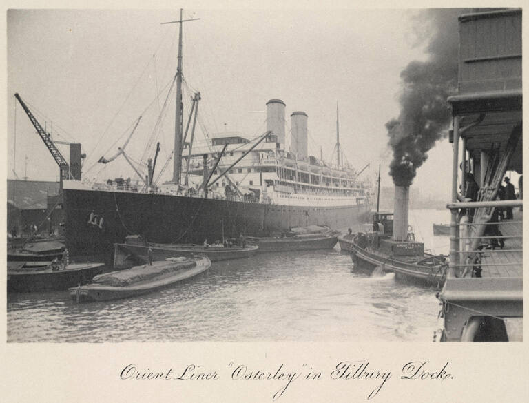 Orient liner Osterley in Tilbury Dock
