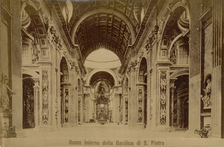 Interno della Basilica di S. Pietro [Interior, Saint Peter's Basilica], plate 2 from 