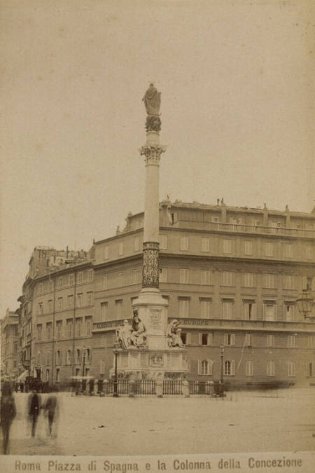 Piazza di Spagna e la Colonna della Concezione [Piazza Spagna and Column of Immaculate Conception], plate 13 from "Roma"