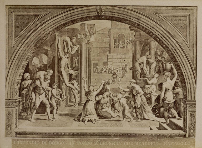L'incendio di Borgo in Fondo S. Leone IV che Benedicte [Burning of the Village by Raphael], plate 30 from 