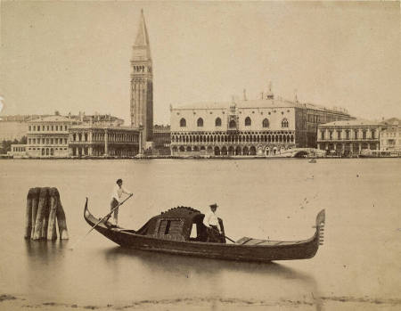 Panorama with a gondola, from the album Ricordo di Venezia
