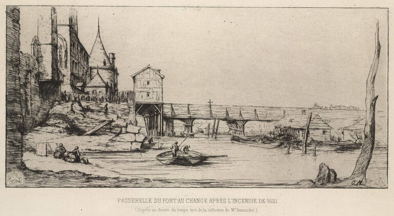 Passerelle du Pont au Change après L'Incendie de 1621