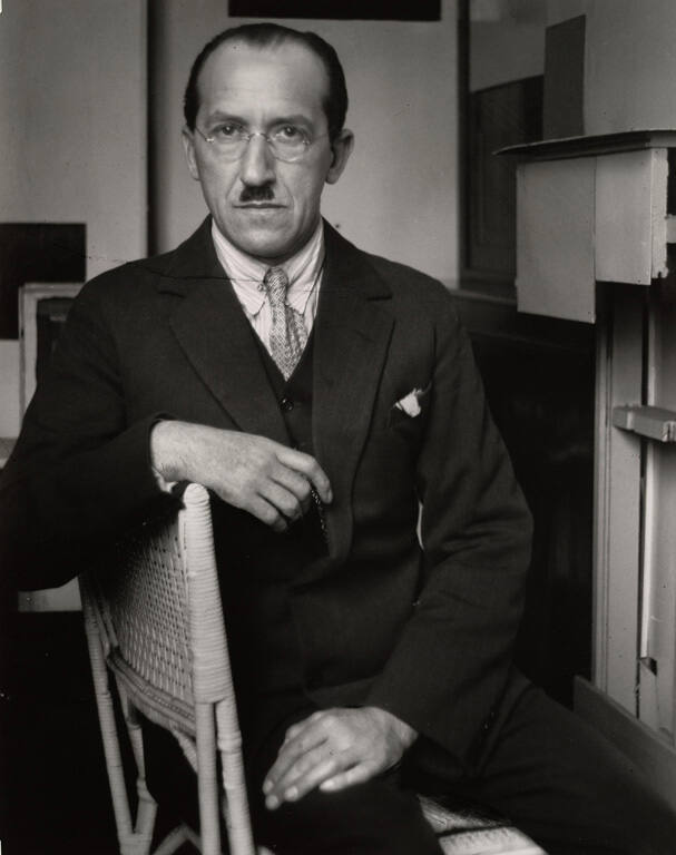 Piet Mondrian in his studio
