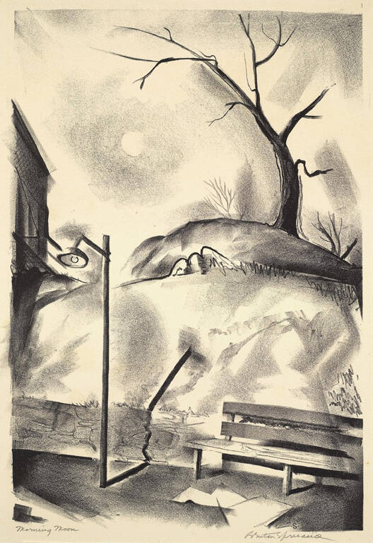 Morning Moon (Landscape in Winter)