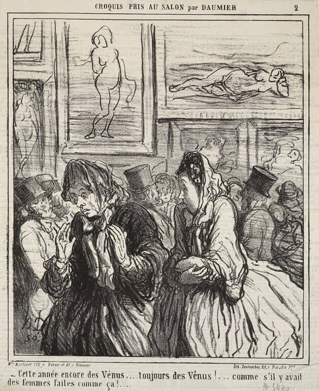 Croquis pris au Salon par Daumier - Cette année encore des Vénus...