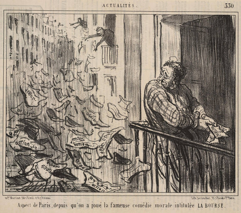 Actualités - Aspect de Paris, depuis qu'on a joue  la fameuse comédie morale intitulée la bourse