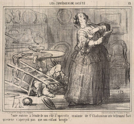 Les Comédiens de Société - Toute entière à l'étude de son rôle d'operette...
