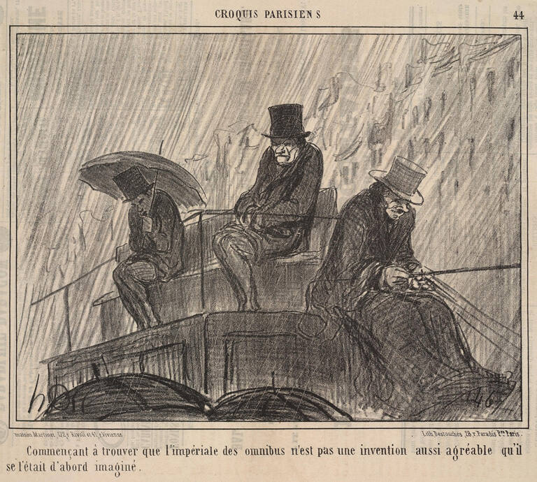 Croquis Parisiens - Commençant à trouver que l'impériale...n'est...agréable...