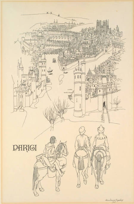 Parigi (illustration from Petrarch by Morris Bishop)