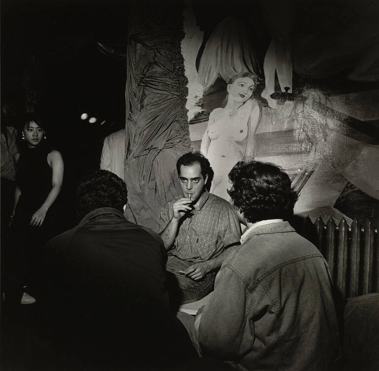 Man with reefer—Nude on wall, NYC, April 1988, from the portfolio Social Context