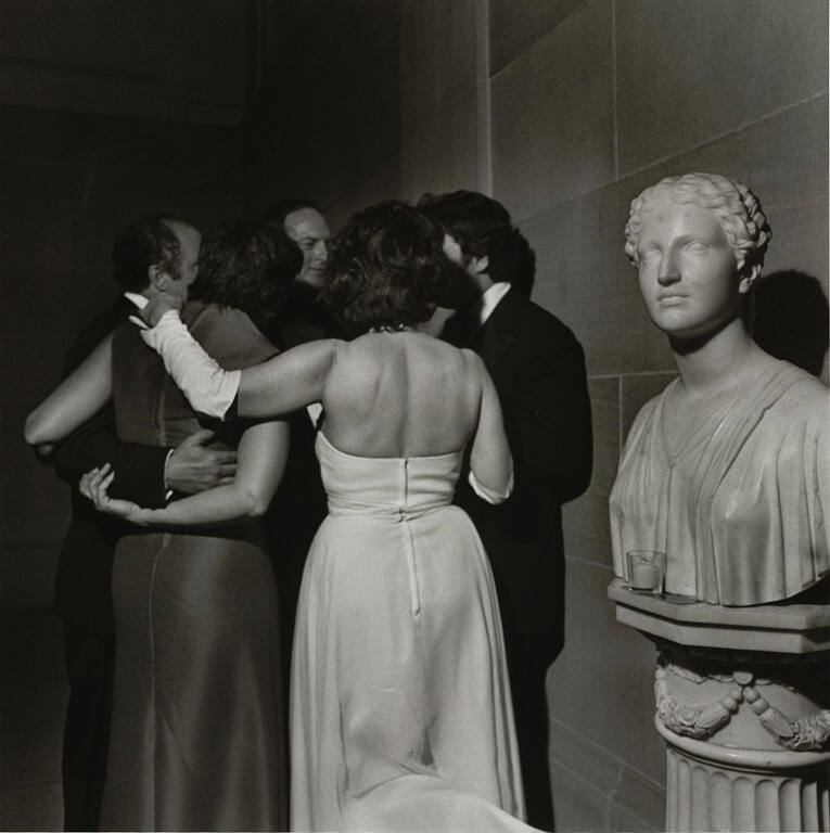 Elegant group and statue, Corcoran Gallery, Washington, DC, May 1975, from the portfolio Social Context