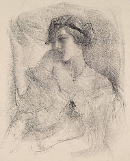 Portrait of a Woman with Headband and Necklace