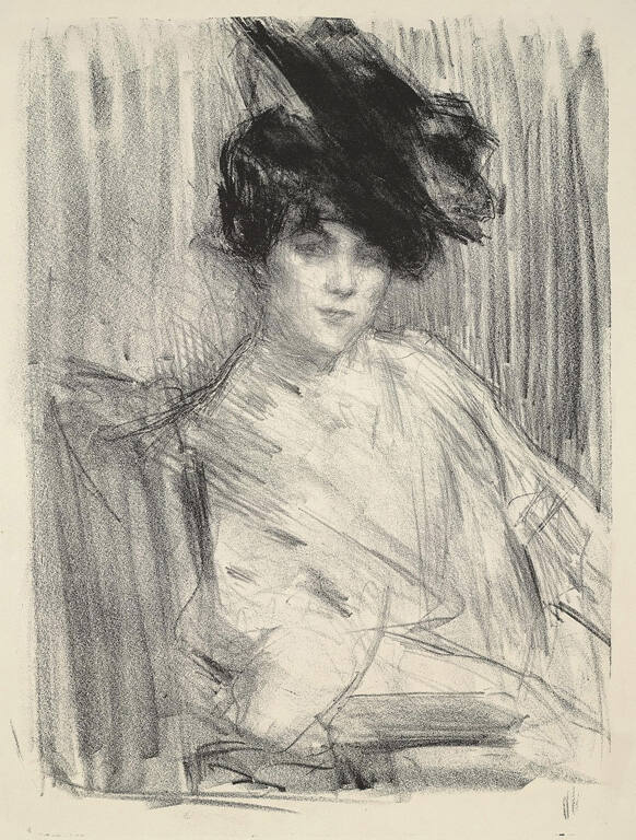 Portrait of a Woman Wearing a Short Hat