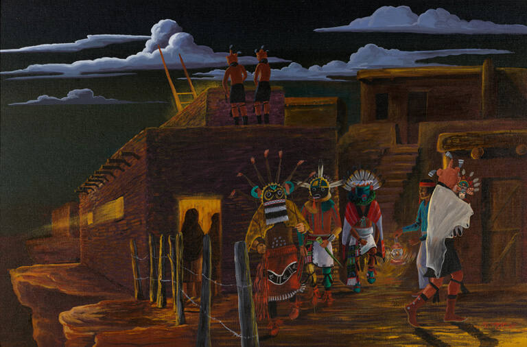 Hopi Dancers at Night