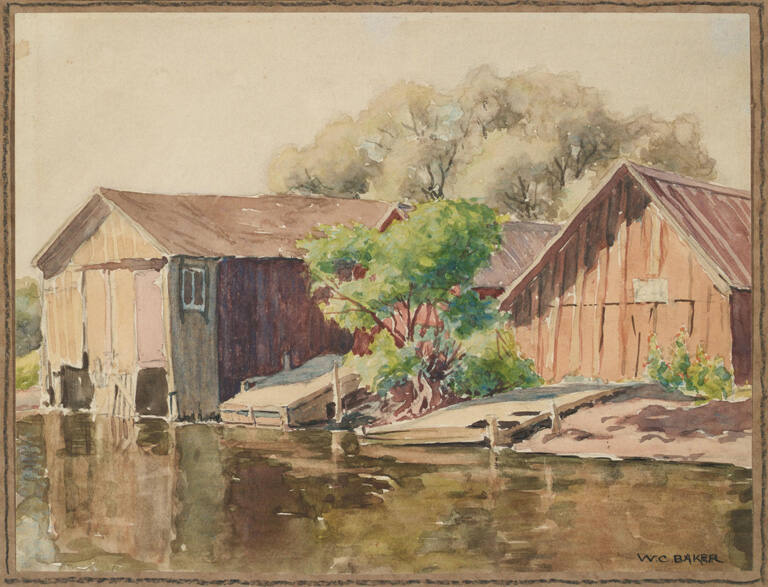 Old Boathouses, Cayuga Lake Inlet