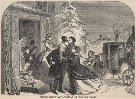 Thanksgiving Day, Arrival at the Old Home, published in Harper's Weekly