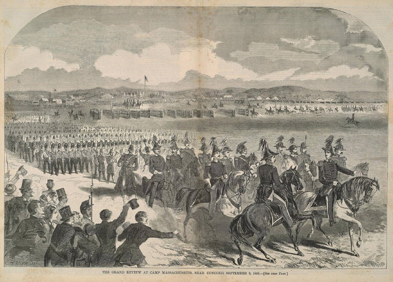 The Grand Review at Camp Massachusetts, Near Concord, September 9, 1859, published in Harper's Weekly