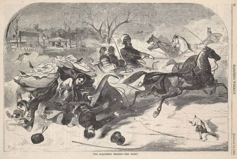 The Sleighing Season, The Upset, published in Harper's Weekly