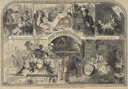 Thanksgiving Day, 1860.-The Two Great Classes of Society, published in Harper's Weekly
