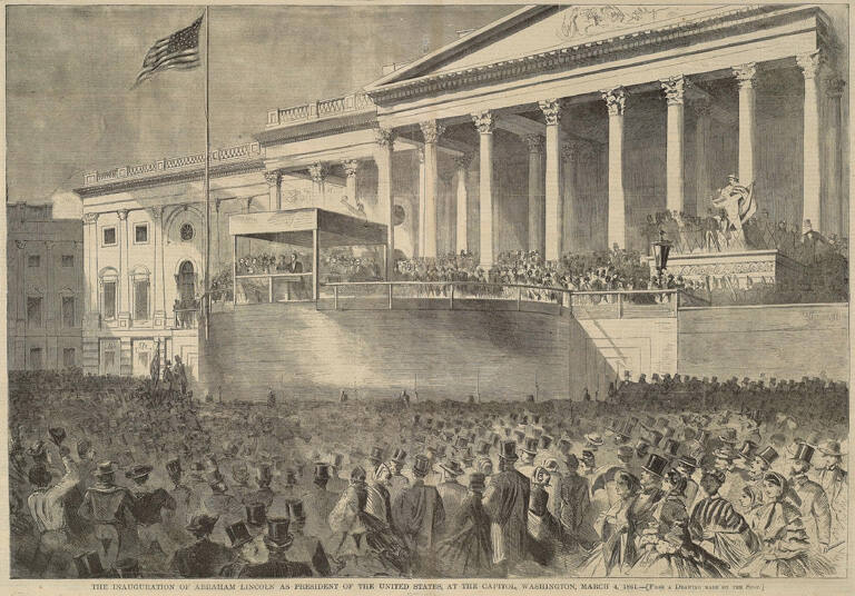 The Inauguration of Abraham Lincoln as President of the United States, at the Capitol, Washington, March 4, 1861, published in Harper's Weekly
