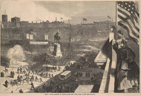 Great Sumter Meeting in Union Square, New York, April 11, 1863, published in Harper's Weekly