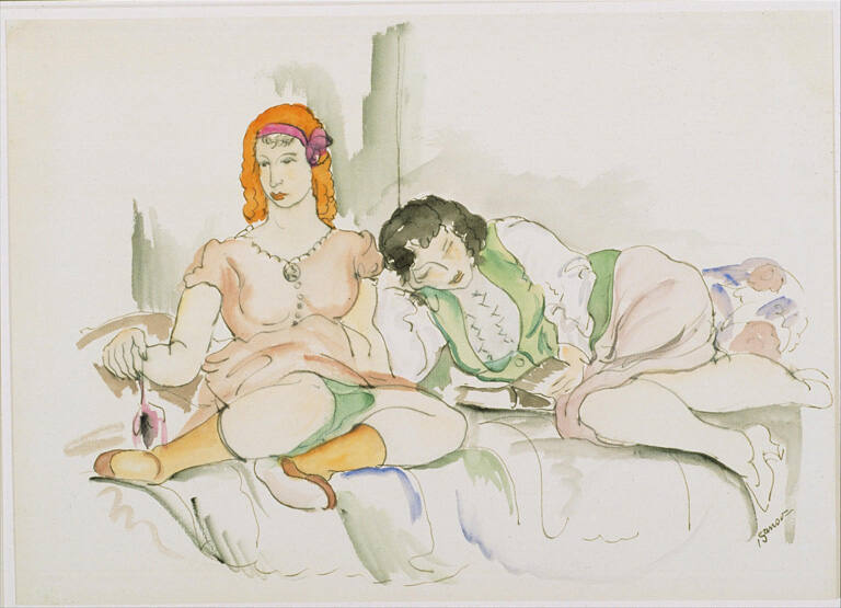 Women on Sofa, from Emil Ganso (1895-1941): Works on Paper