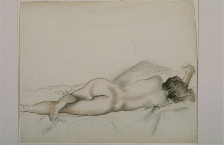 Reclining Nude Rear View, from Emil Ganso (1895-1941): Works on Paper