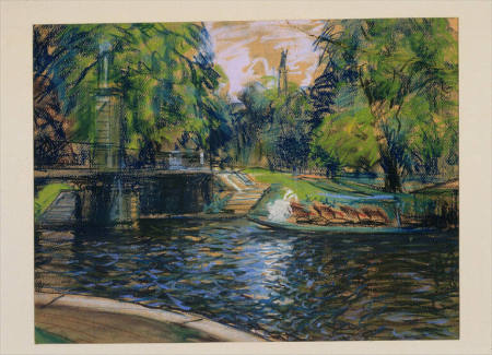 (a) Swan Boats, Boston Garden; (b) The Museum of Fine Arts, Boston from the Rear