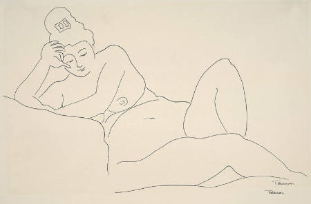 Untitled (Reclining female nude)