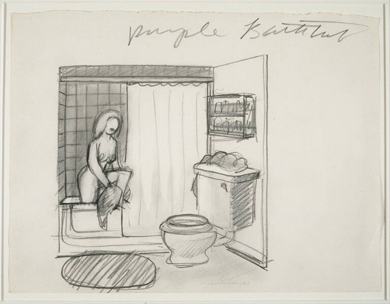 Drawing for Purple Bathtub