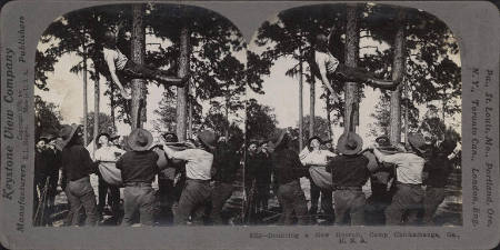 (9233) Bouncing a new recruit, Camp Chickamauga, GA, U.S.A.