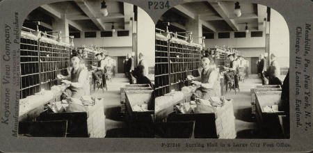 Sorting Mail in a Large City Post Office