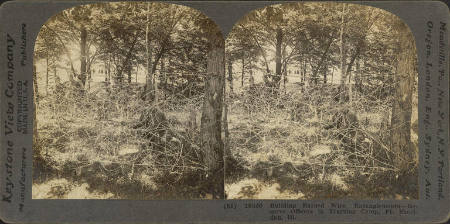 Building Barbed Wire Entanglements-Reserve Officers in Training Camp, Ft. Sheridan, Ill.