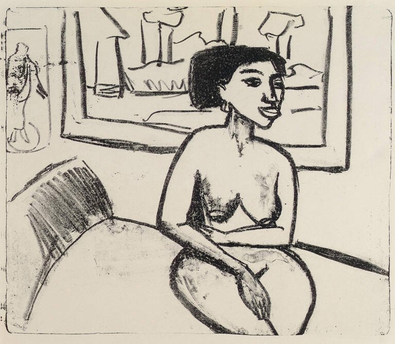 Negerin auf einem bett (Milly) [Negress on a Bed (Milly)]