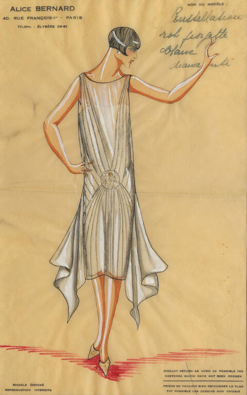 Constellation: Robe georgette blanc diamanté (