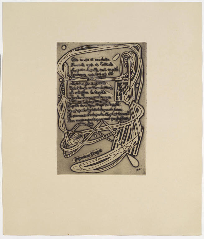Poem, from the portfolio Twenty-One Etchings and Poems