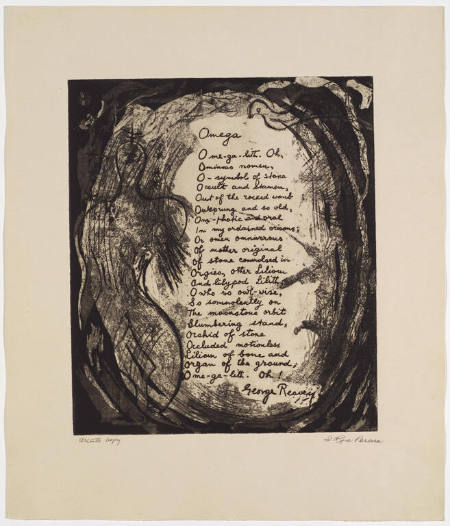 Omega, from the portfolio Twenty-One Etchings and Poems