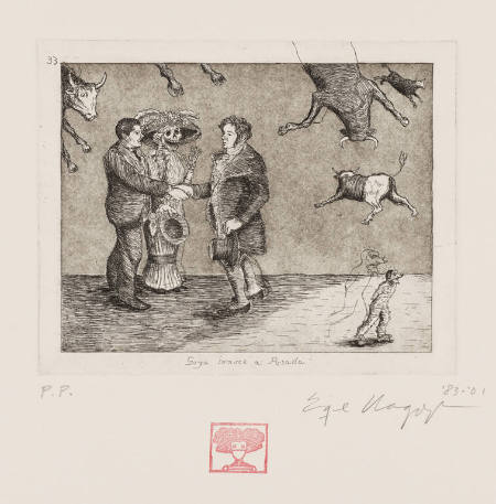 Goya conoce a Posada, from the portfolio Homage to Goya II: Disasters of War