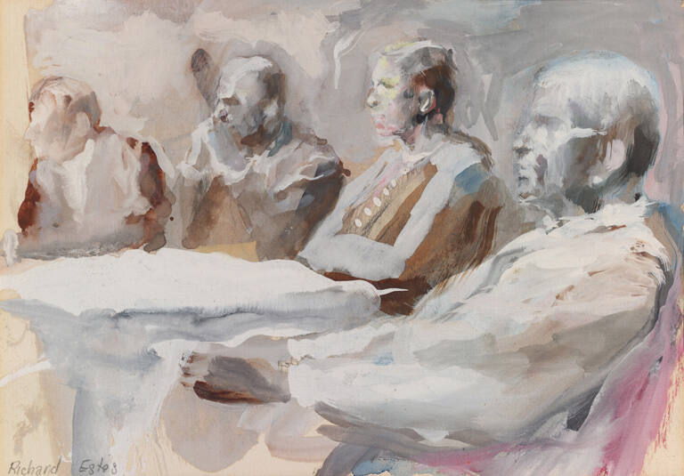 Four Men Seated at a Table