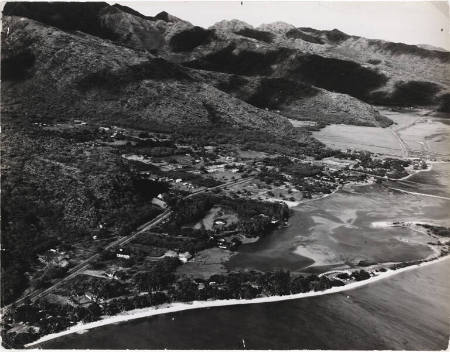 [Aerial view of Hawaiian coast]