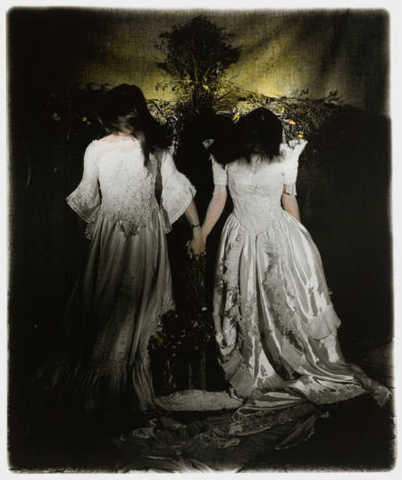 Untitled [female couple in Western-style wedding dresses], from the portfolio New Photo, Ten Years 1997–2007