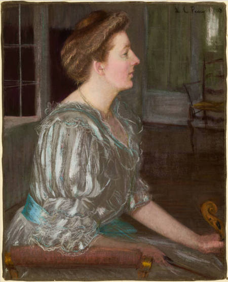 Lady with a Violin (Portrait of Lady Bellingham)